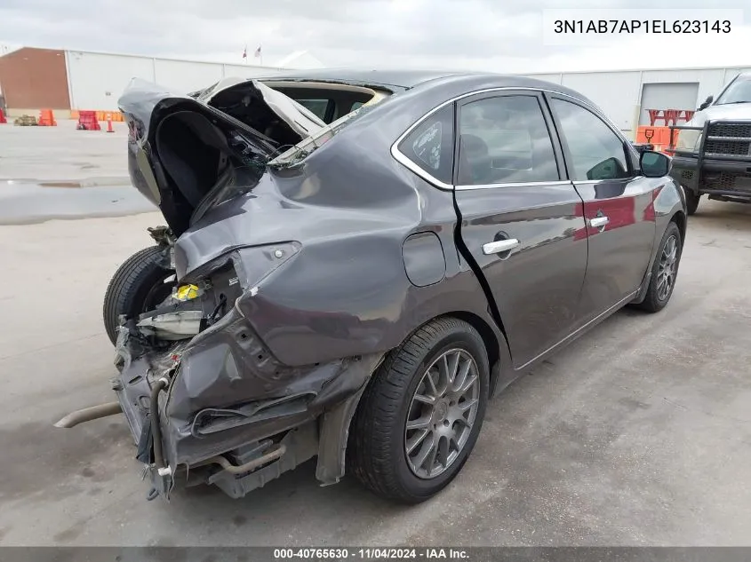 2014 Nissan Sentra S/Sv/Sr/Sl VIN: 3N1AB7AP1EL623143 Lot: 40765630