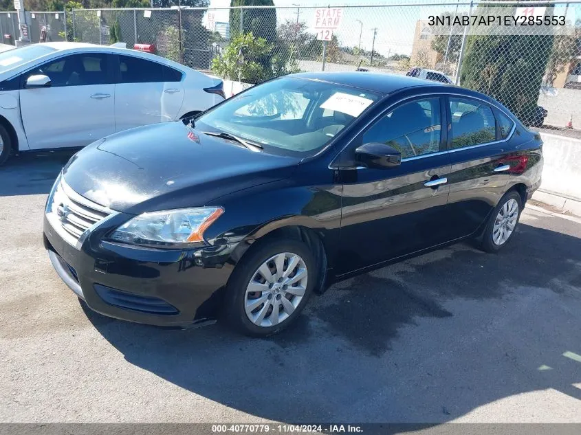 2014 Nissan Sentra Fe+ Sv VIN: 3N1AB7AP1EY285553 Lot: 40770779