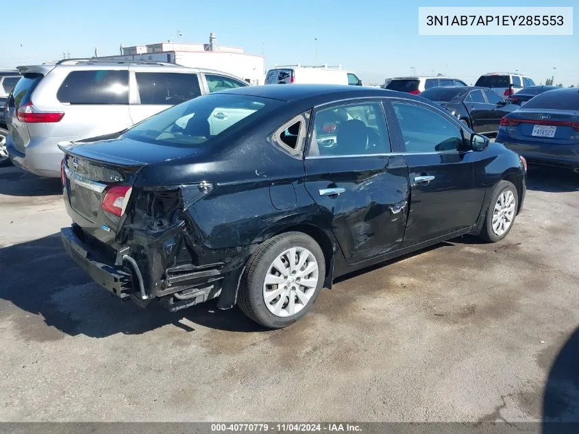 2014 Nissan Sentra Fe+ Sv VIN: 3N1AB7AP1EY285553 Lot: 40770779