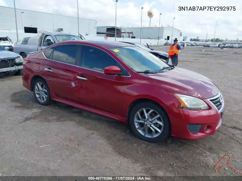 2014 Nissan Sentra Sr VIN: 3N1AB7AP7EY292975 Lot: 40775266