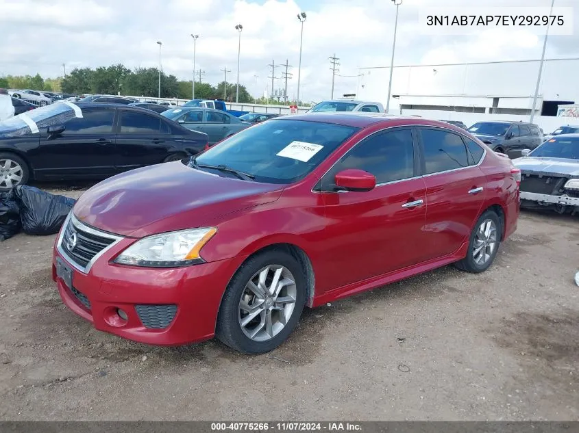 2014 Nissan Sentra Sr VIN: 3N1AB7AP7EY292975 Lot: 40775266