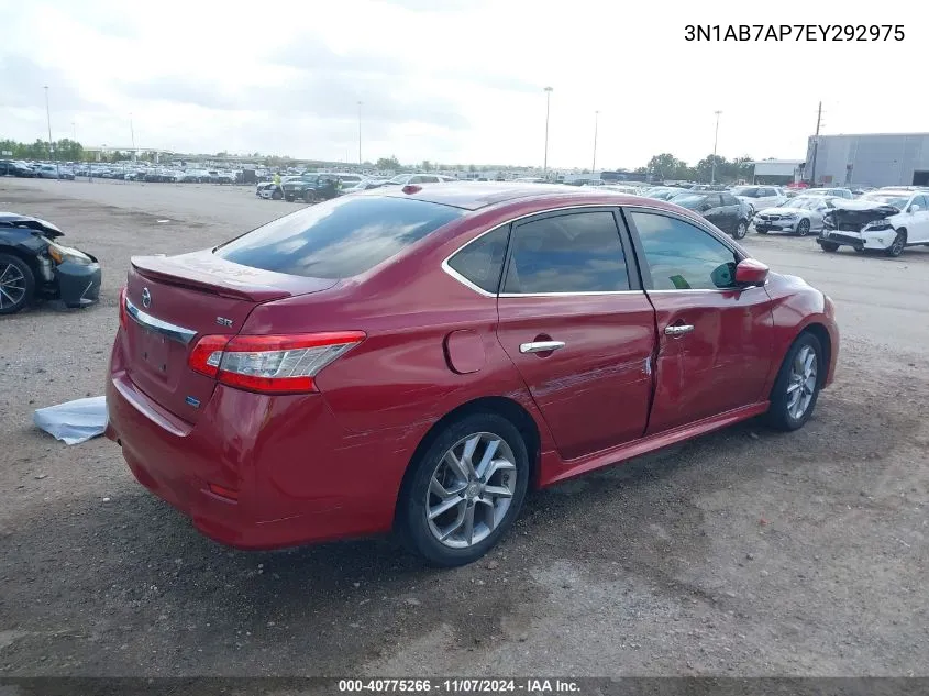 2014 Nissan Sentra Sr VIN: 3N1AB7AP7EY292975 Lot: 40775266