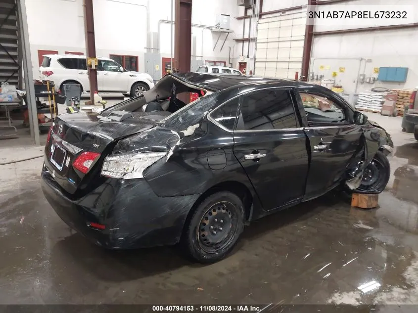 2014 Nissan Sentra Sv VIN: 3N1AB7AP8EL673232 Lot: 40794153