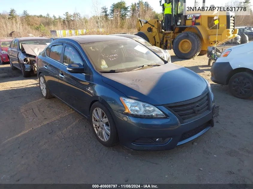 2014 Nissan Sentra Sl VIN: 3N1AB7AP7EL631778 Lot: 40808797