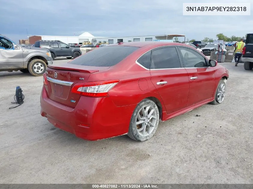 3N1AB7AP9EY282318 2014 Nissan Sentra Sr