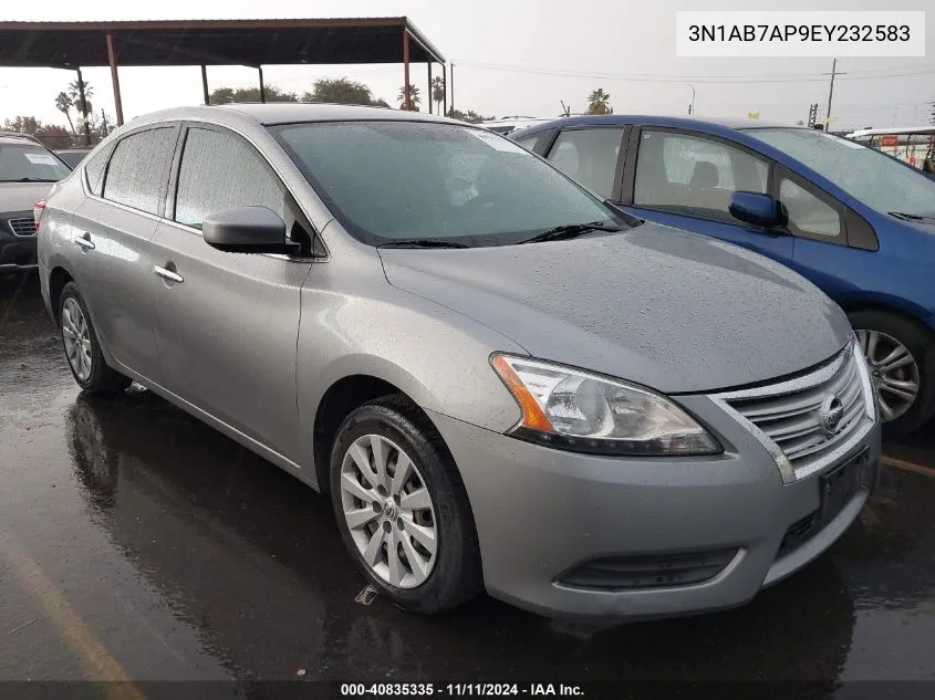 2014 Nissan Sentra S VIN: 3N1AB7AP9EY232583 Lot: 40835335