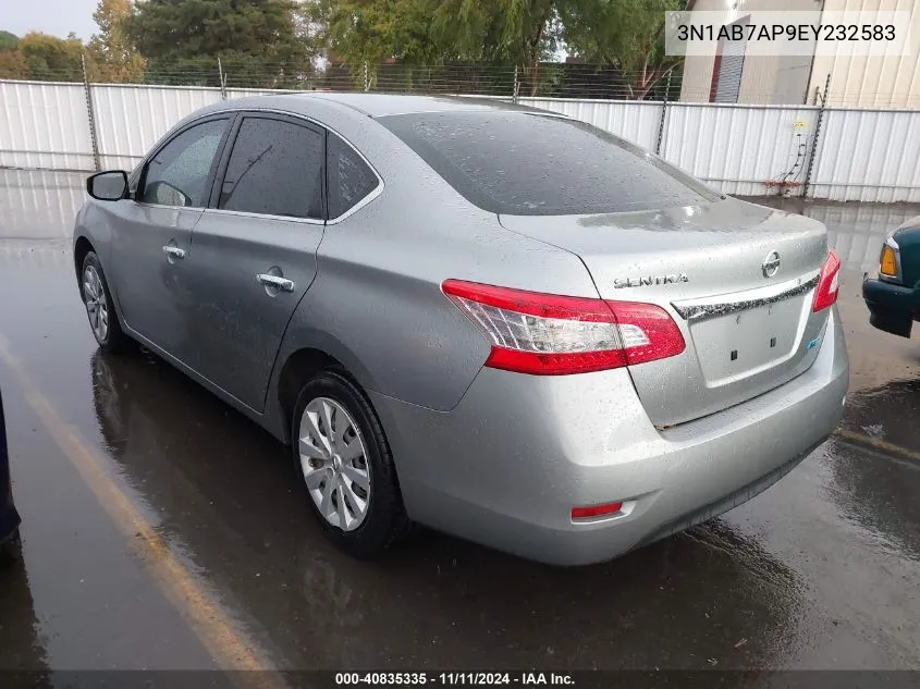 2014 Nissan Sentra S VIN: 3N1AB7AP9EY232583 Lot: 40835335