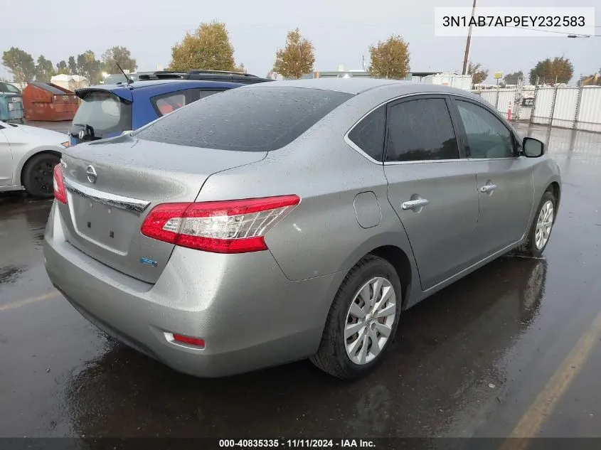 2014 Nissan Sentra S VIN: 3N1AB7AP9EY232583 Lot: 40835335