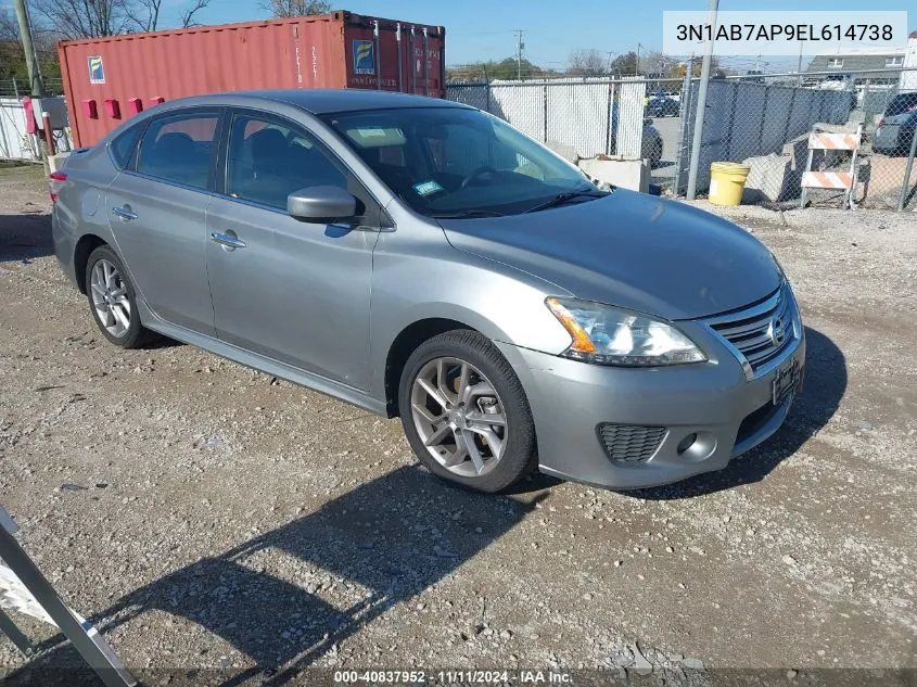 2014 Nissan Sentra Sr VIN: 3N1AB7AP9EL614738 Lot: 40837952