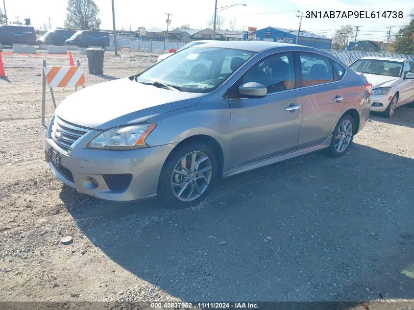 2014 Nissan Sentra Sr VIN: 3N1AB7AP9EL614738 Lot: 40837952