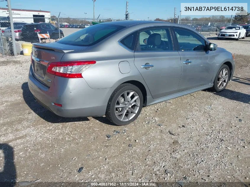 2014 Nissan Sentra Sr VIN: 3N1AB7AP9EL614738 Lot: 40837952