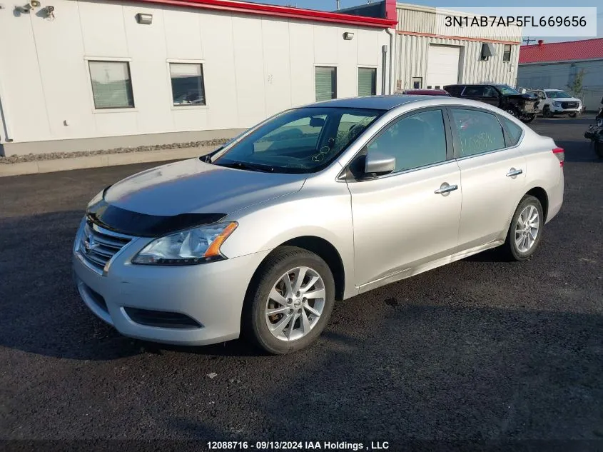 2015 Nissan Sentra S/Sv/Sr/Sl VIN: 3N1AB7AP5FL669656 Lot: 12088716