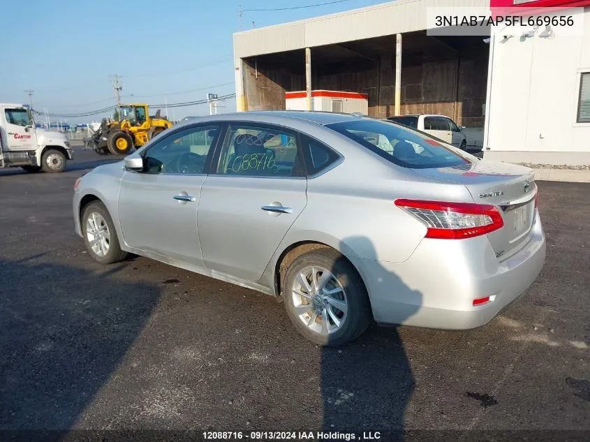 2015 Nissan Sentra S/Sv/Sr/Sl VIN: 3N1AB7AP5FL669656 Lot: 12088716