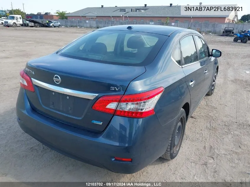 2015 Nissan Sentra S/Sv/Sr/Sl VIN: 3N1AB7AP2FL683921 Lot: 12103702