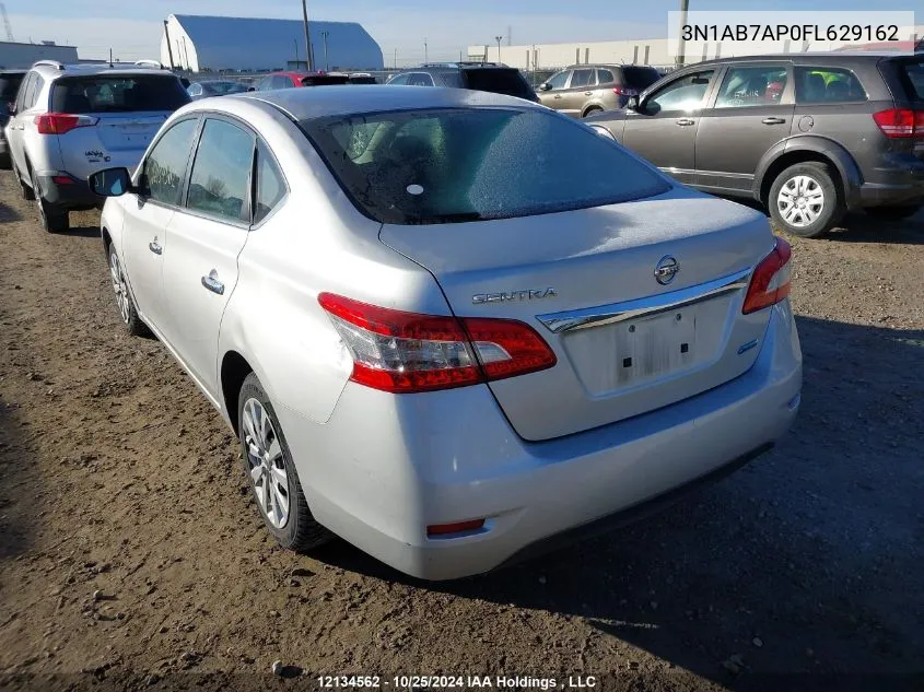 2015 Nissan Sentra VIN: 3N1AB7AP0FL629162 Lot: 12134562