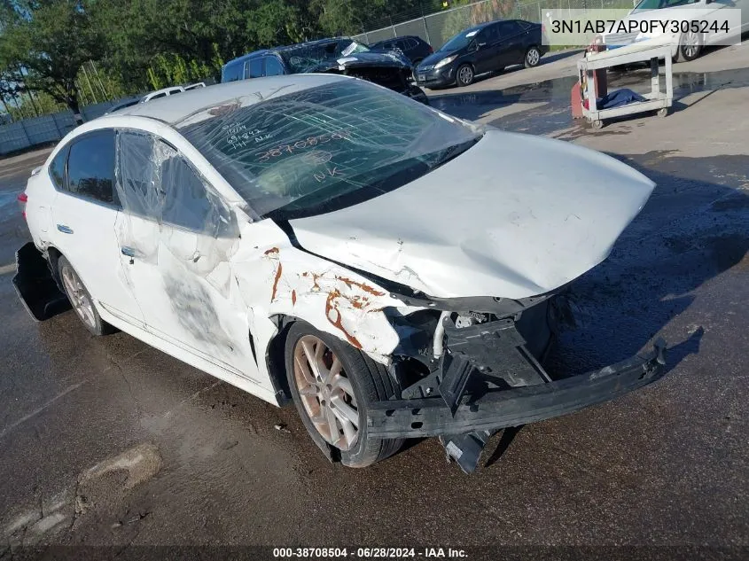 2015 Nissan Sentra Sr VIN: 3N1AB7AP0FY305244 Lot: 38708504