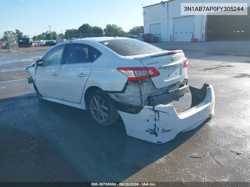 2015 Nissan Sentra Sr VIN: 3N1AB7AP0FY305244 Lot: 38708504