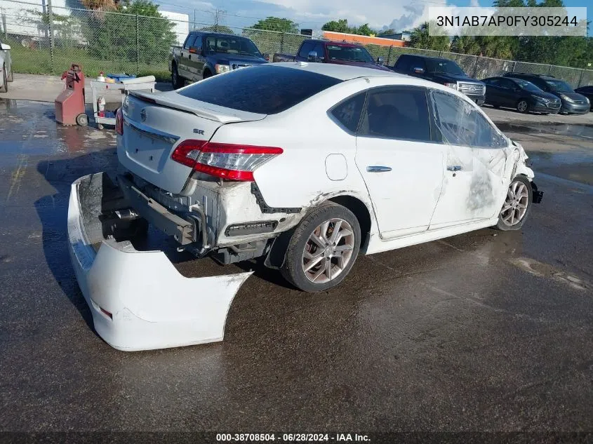 2015 Nissan Sentra Sr VIN: 3N1AB7AP0FY305244 Lot: 38708504