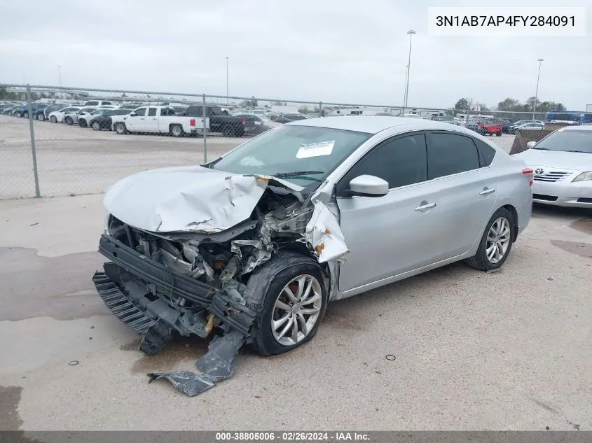 2015 Nissan Sentra S VIN: 3N1AB7AP4FY284091 Lot: 38805006