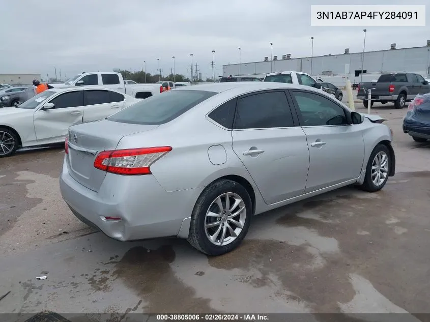 2015 Nissan Sentra S VIN: 3N1AB7AP4FY284091 Lot: 38805006