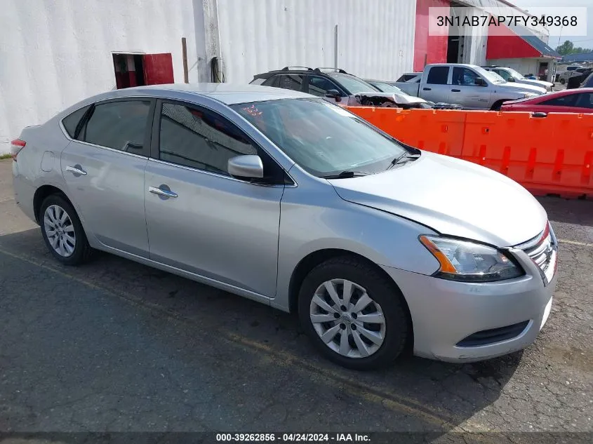 2015 Nissan Sentra S VIN: 3N1AB7AP7FY349368 Lot: 39262856