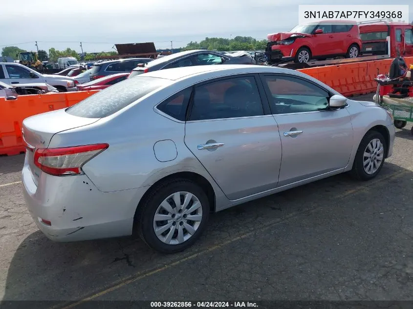 2015 Nissan Sentra S VIN: 3N1AB7AP7FY349368 Lot: 39262856