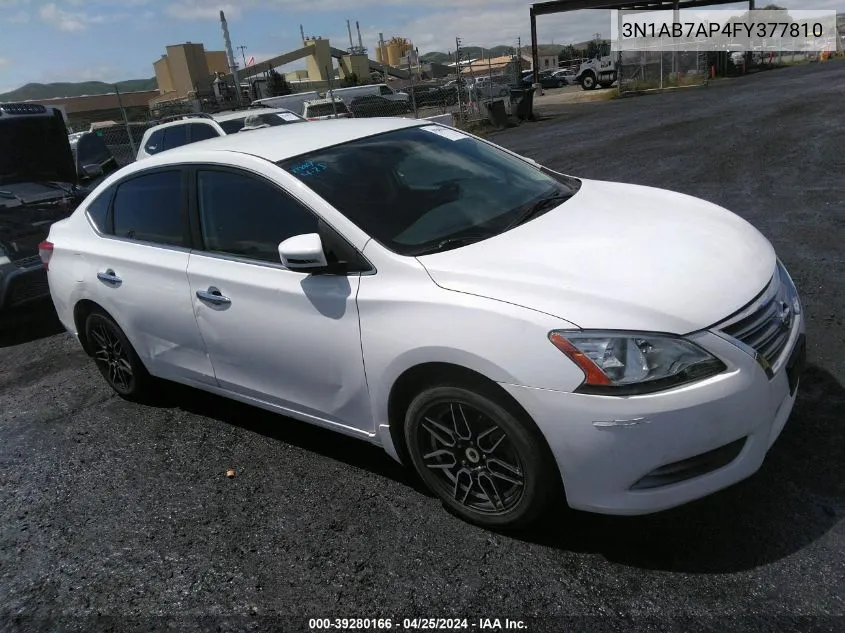 2015 Nissan Sentra S VIN: 3N1AB7AP4FY377810 Lot: 39280166