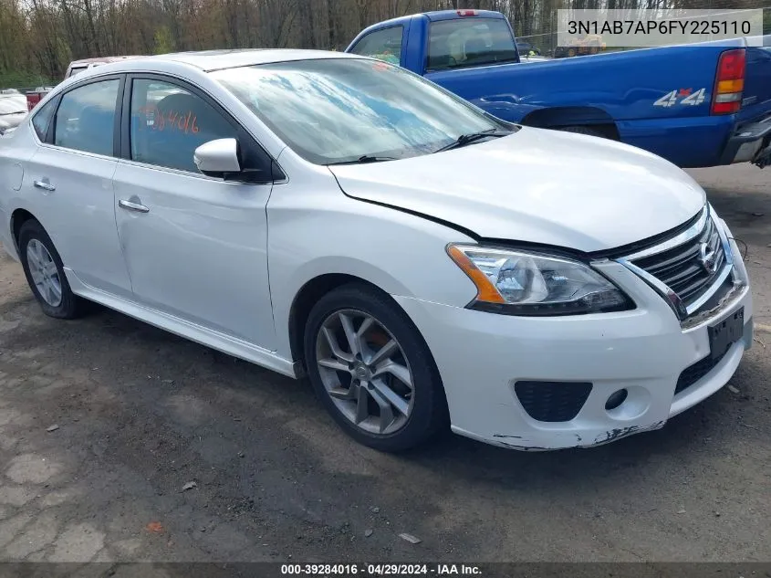 2015 Nissan Sentra Sr VIN: 3N1AB7AP6FY225110 Lot: 39284016