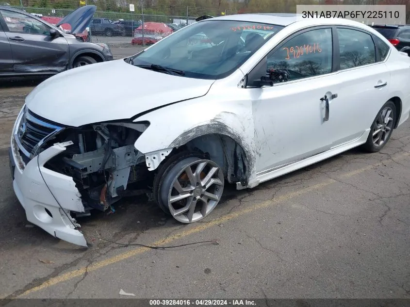 2015 Nissan Sentra Sr VIN: 3N1AB7AP6FY225110 Lot: 39284016