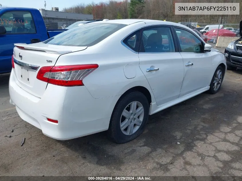 2015 Nissan Sentra Sr VIN: 3N1AB7AP6FY225110 Lot: 39284016