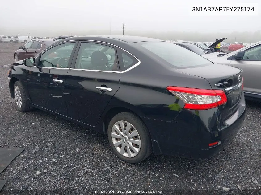 3N1AB7AP7FY275174 2015 Nissan Sentra S