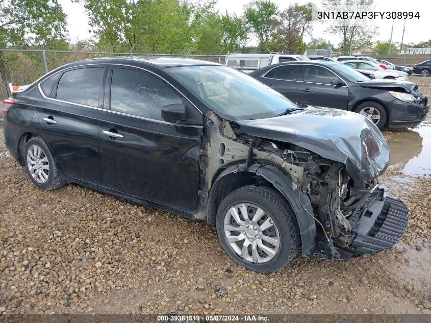 3N1AB7AP3FY308994 2015 Nissan Sentra Sv