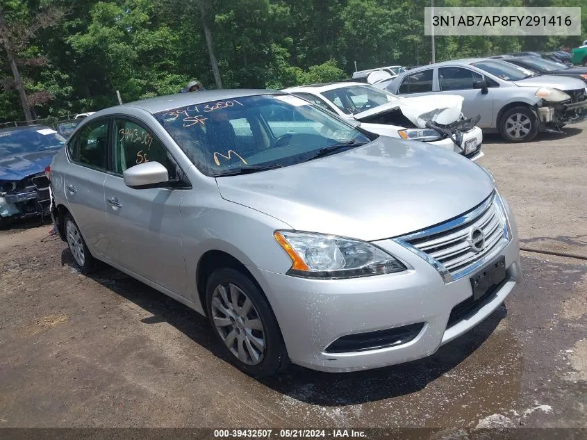 2015 Nissan Sentra Fe+ S/S/Sl/Sr/Sv VIN: 3N1AB7AP8FY291416 Lot: 39432507