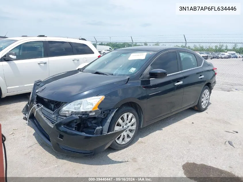 2015 Nissan Sentra Fe+ S/S/Sl/Sr/Sv VIN: 3N1AB7AP6FL634446 Lot: 39440447