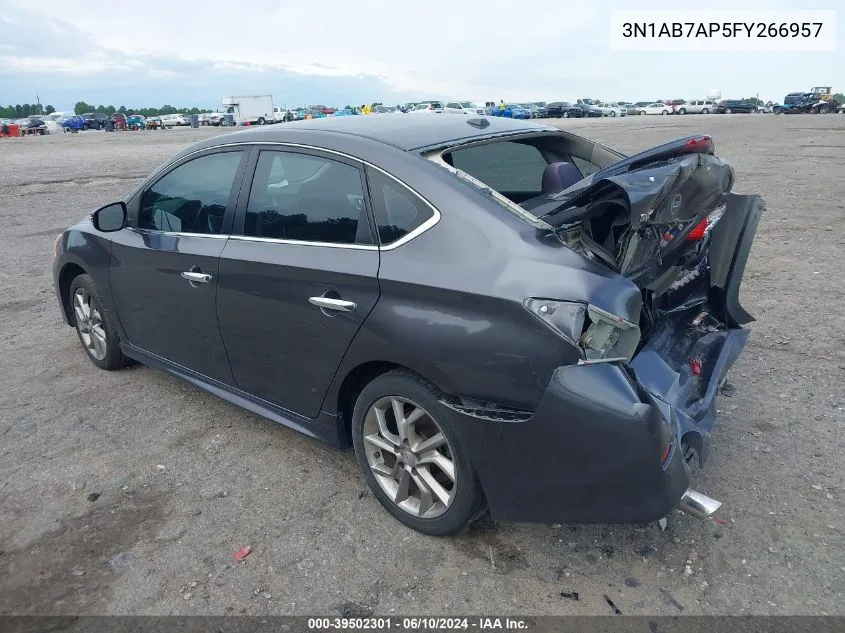 2015 Nissan Sentra Sr VIN: 3N1AB7AP5FY266957 Lot: 39502301