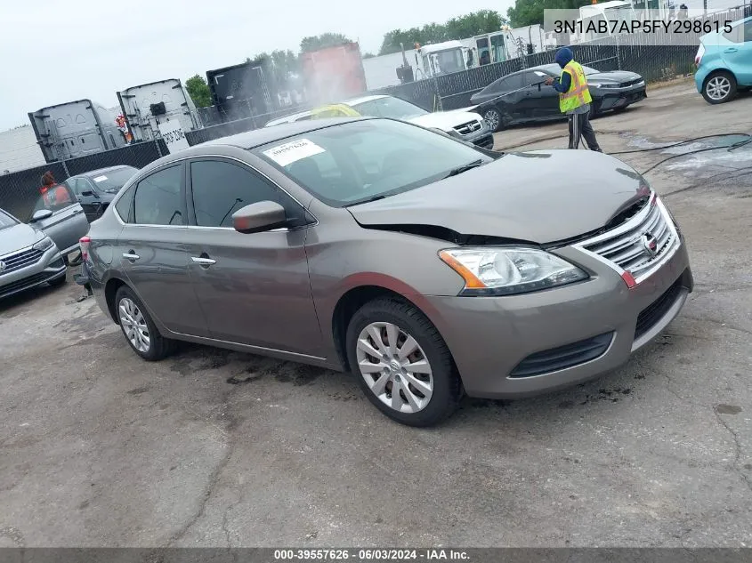 2015 Nissan Sentra Sv VIN: 3N1AB7AP5FY298615 Lot: 39557626