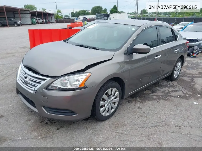 2015 Nissan Sentra Sv VIN: 3N1AB7AP5FY298615 Lot: 39557626