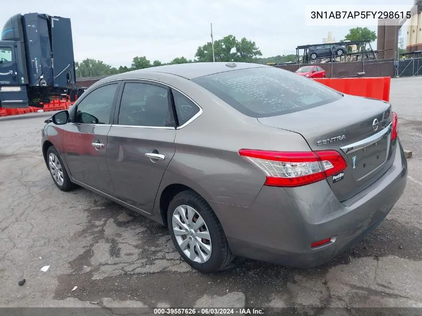 3N1AB7AP5FY298615 2015 Nissan Sentra Sv