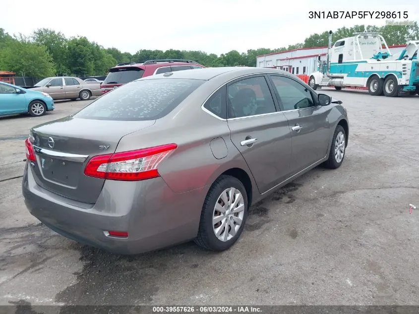 2015 Nissan Sentra Sv VIN: 3N1AB7AP5FY298615 Lot: 39557626