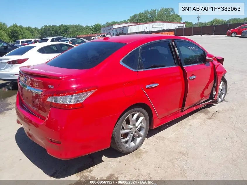 2015 Nissan Sentra Sr VIN: 3N1AB7AP1FY383063 Lot: 39561927