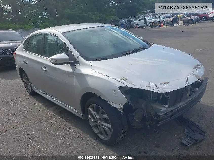 2015 Nissan Sentra Sr VIN: 3N1AB7APXFY361529 Lot: 39625631