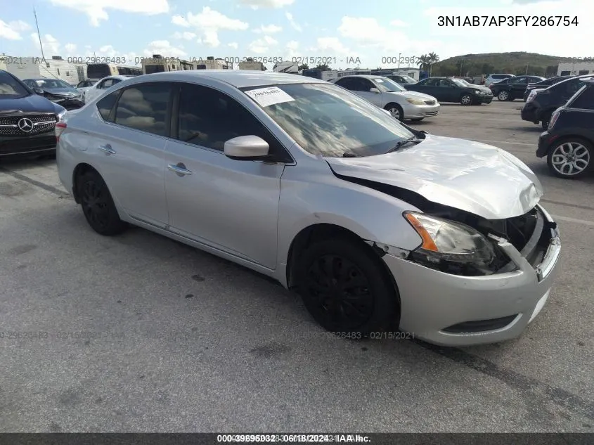 3N1AB7AP3FY286754 2015 Nissan Sentra Sv