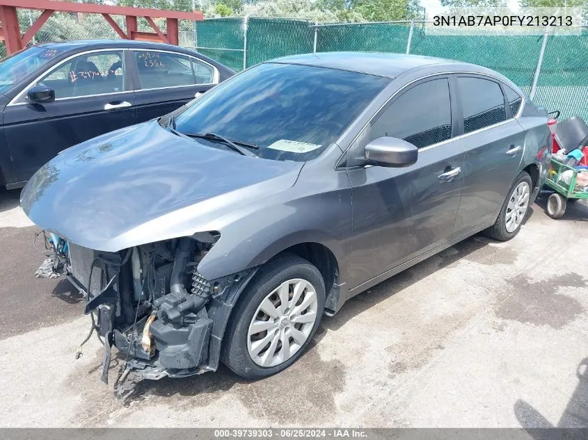 2015 Nissan Sentra Sv VIN: 3N1AB7AP0FY213213 Lot: 39739303