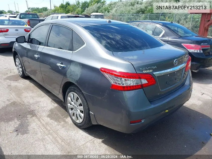 3N1AB7AP0FY213213 2015 Nissan Sentra Sv