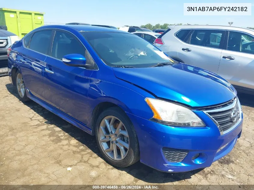 2015 Nissan Sentra Sr VIN: 3N1AB7AP6FY242182 Lot: 39746458