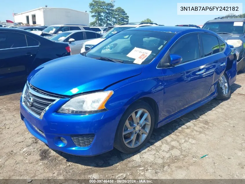 2015 Nissan Sentra Sr VIN: 3N1AB7AP6FY242182 Lot: 39746458