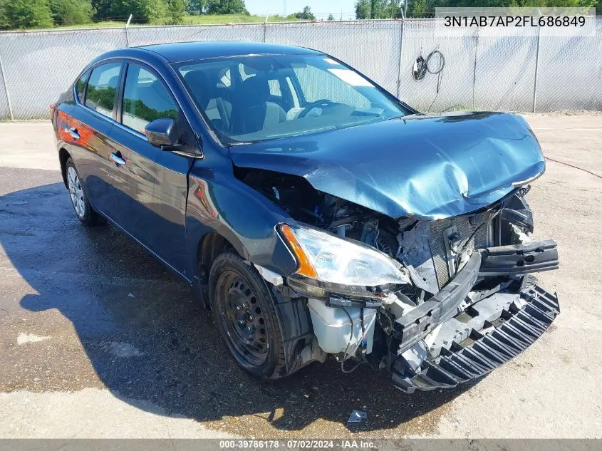 3N1AB7AP2FL686849 2015 Nissan Sentra Sv