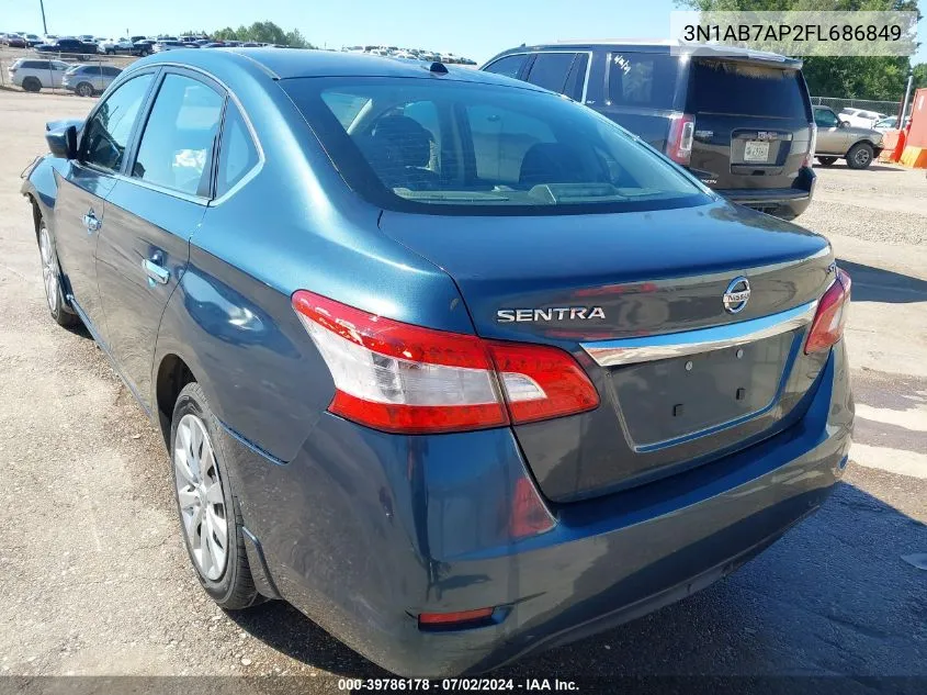 3N1AB7AP2FL686849 2015 Nissan Sentra Sv