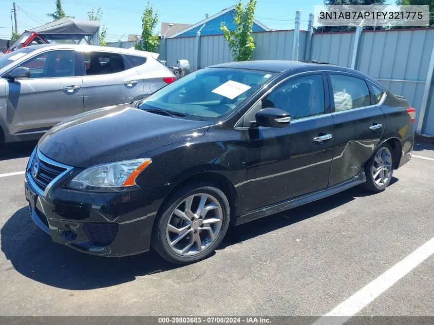 2015 Nissan Sentra Sr VIN: 3N1AB7AP1FY321775 Lot: 39803683