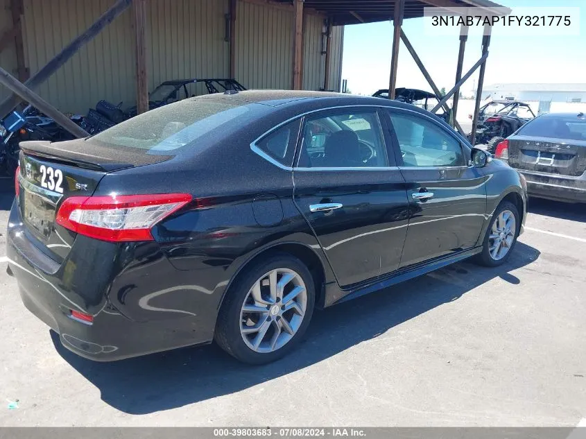 2015 Nissan Sentra Sr VIN: 3N1AB7AP1FY321775 Lot: 39803683